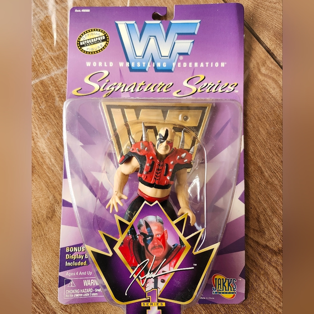 WWF Jakk's Pacific Wrestling Figure (Hawk) Road Warriors 1997 Signature Series